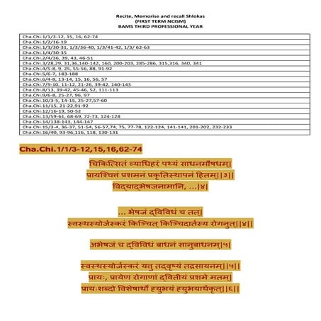 NCISM SA3 FIRST TERM SHOKLAWALI CHARAK CHIKITSASTHANA by SAKET