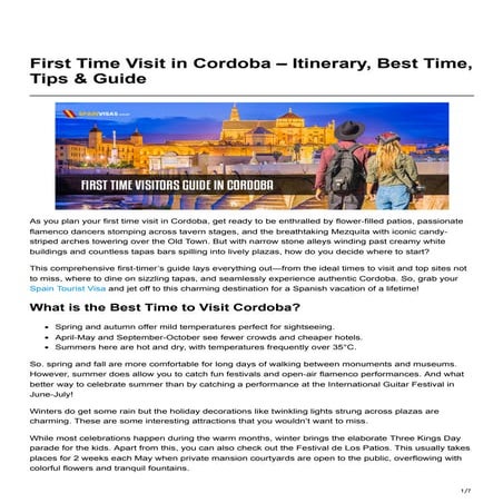 First Time Visit in Cordoba – Itinerary, Best Time, Tips & Guide.pdf