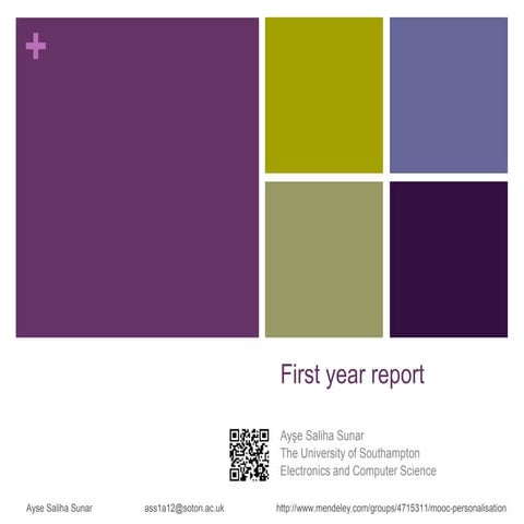 Personalisation of MOOCs 