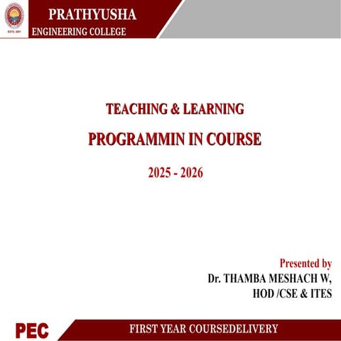How to deliver "C Programming" Course within 12 weeks | PPT