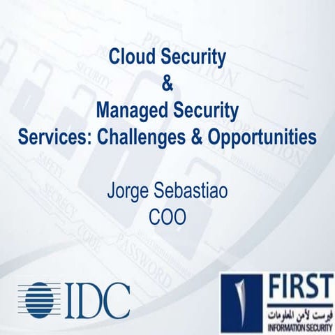 IDC Cloud Security and Managed Services Conference Riyadh KSA