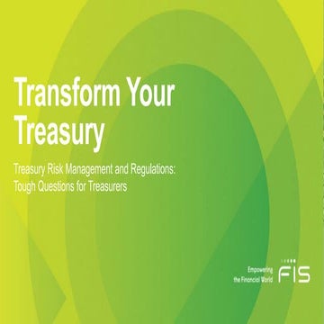 Treasury Risk Management and Regulations: Tough Questions for Treasurers