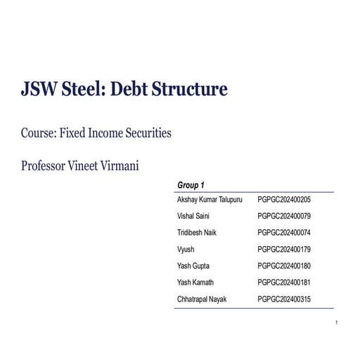 JSW STEEL LTD.PRESENTATION | PPTX