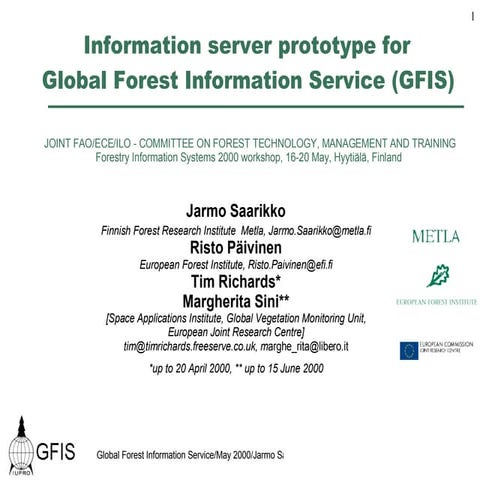 Information server prototype for GFIS