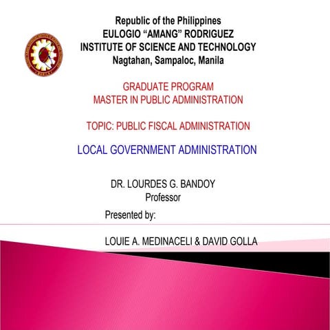 Fiscal administration 2 ppt