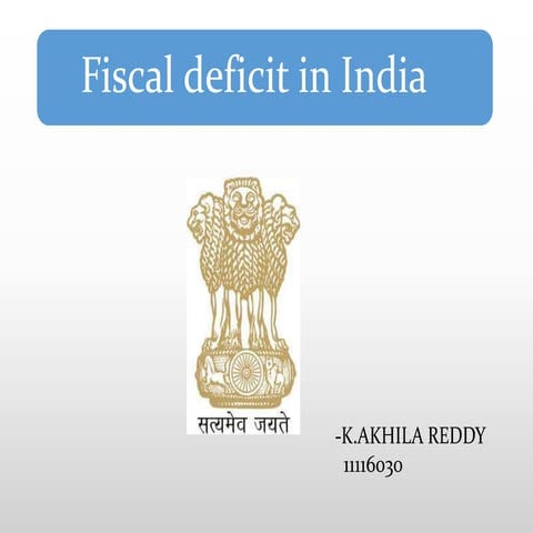 Fiscal deficit in india 