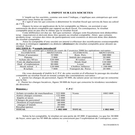Cours L’impôt sur le revenu (RNS et RF) | PDF