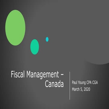 Fiscal and Economic Management - Canada 