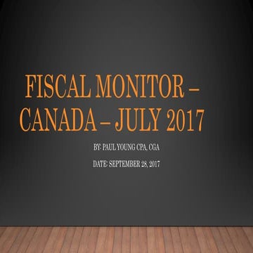 Fiscal Update  - Canada - July 2017