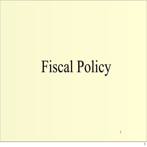 Fiscal Policy