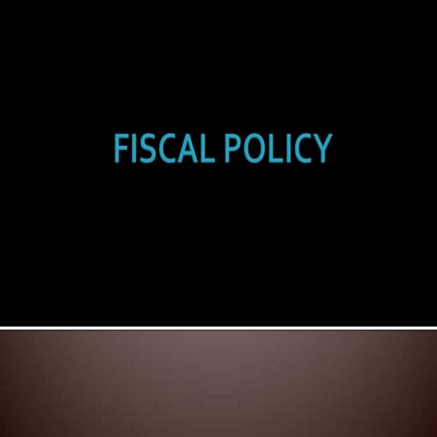 Fiscal policy