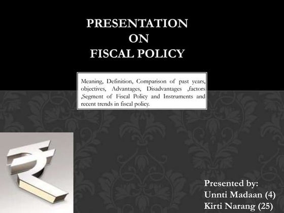 Fiscal policy | PPT