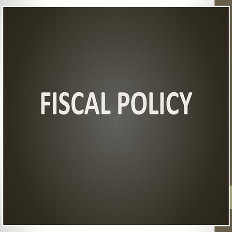 Fiscal policy