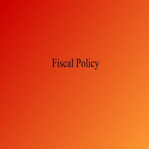 Fiscal policy