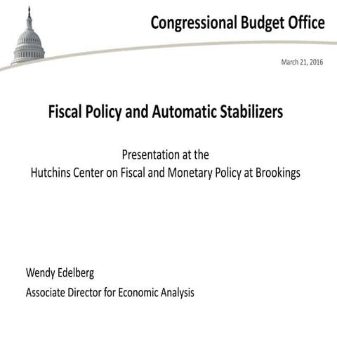 Fiscal Policy and Automatic Stabilizers