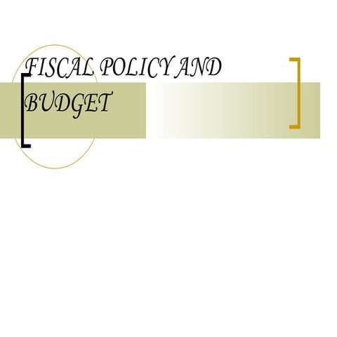 Fiscal policy and budget