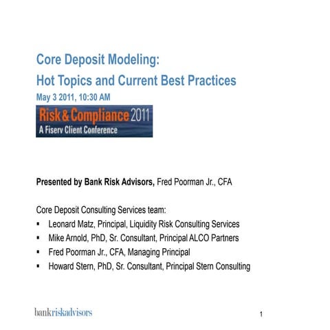 Fiserv risk core poorman 2011