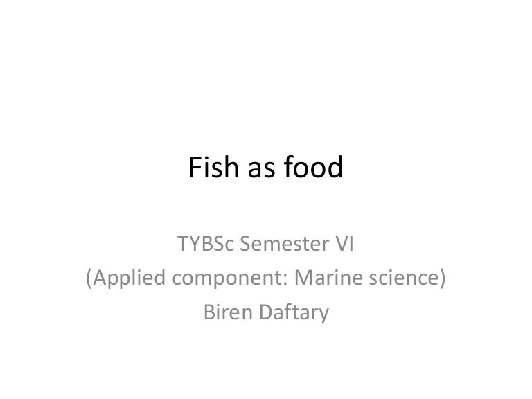 Fish as food