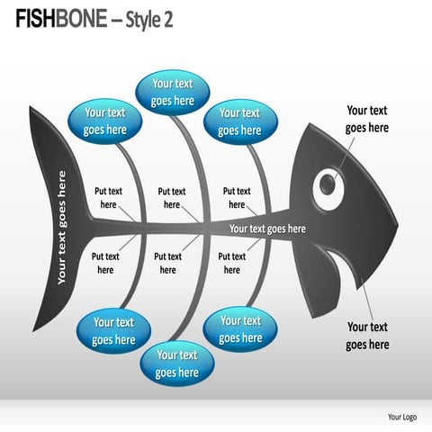 Fishbone style 2 powerpoint presentation templates