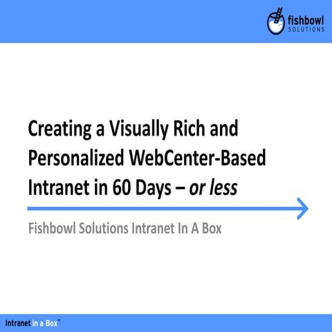 Fishbowl Intranet in a Box Webinar - June 2012