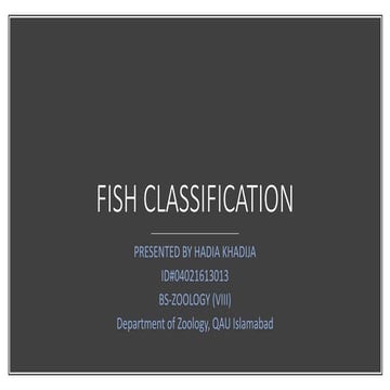 Fish classification