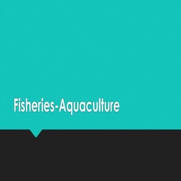 Fisheries-Aquaculture