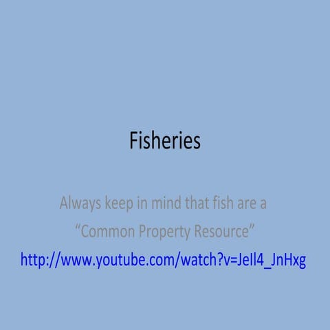 Fisheries notes