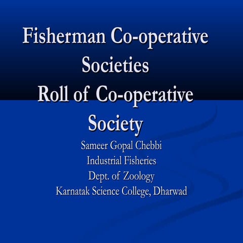 Fisherman cooperative