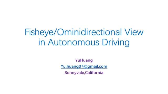 Fisheye Omnidirectional View in Autonomous Driving
