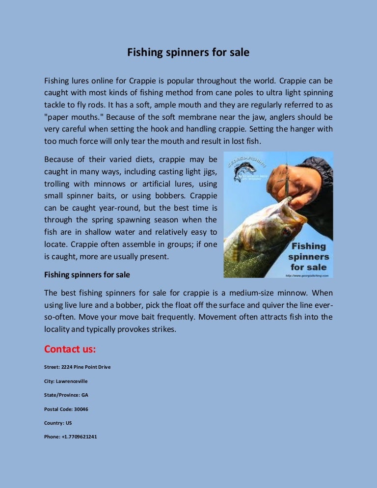 fishing spinners for sale