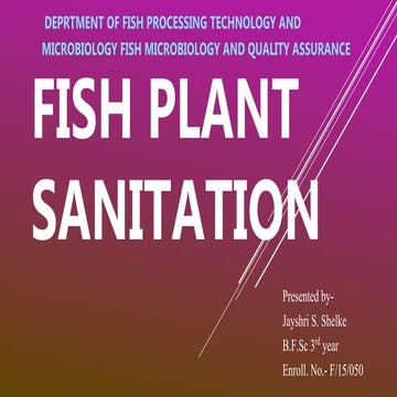 Fish plant sanitation