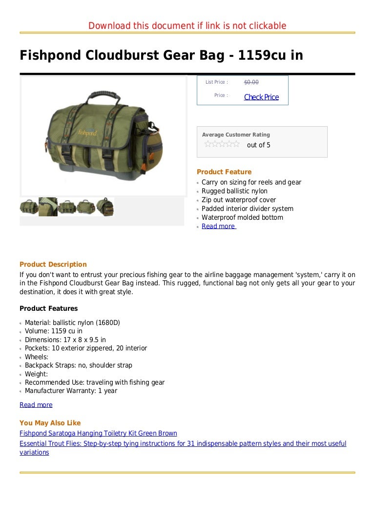 fishpond gear bag