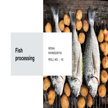 Fish processing and preservation technologies