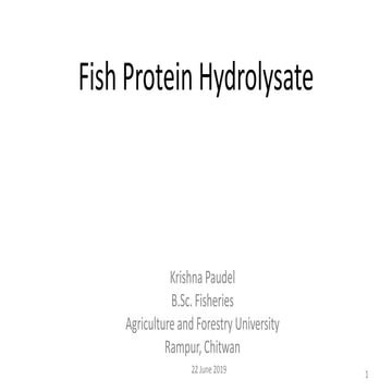 Fish protein hydrolysate