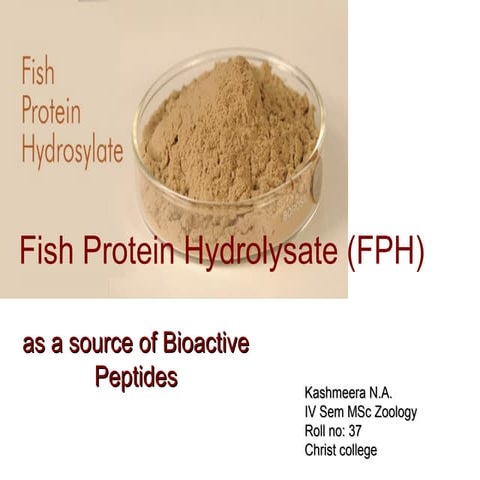 Fish protein hydrolysate (fph)-kashmeera
