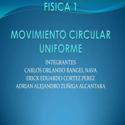 Movimiento uniforme rectilíneo (mur) | PPTX
