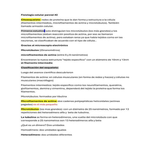 Apuntes de clase - fisiología celular 2 - unison - 1er semestre