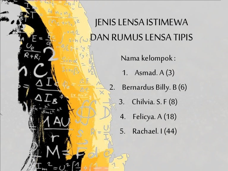 Fisika Sinar Istimewa Lensa