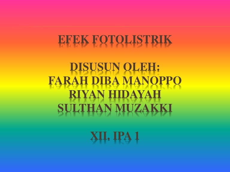 Efek Fotolistrik
