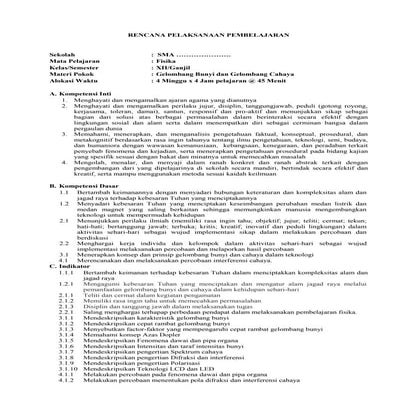 RPP Fisika SMA Kelas XII