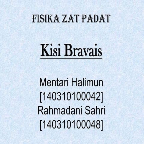 Kisi Bravais | PPTX