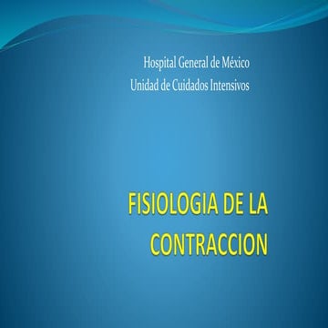 Fisiología de la Contracción