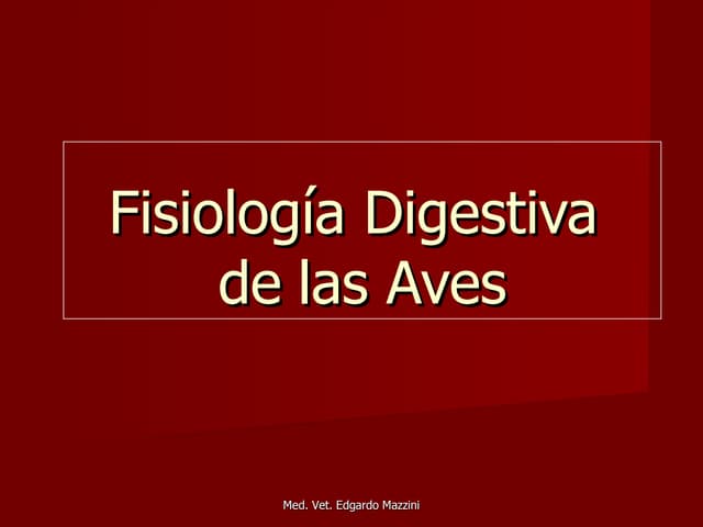 Fisiología digestiva comparada