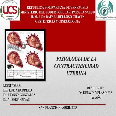 Fisiologia contracción uterina | PPTX