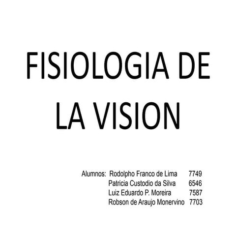 Fisiologia de la vision