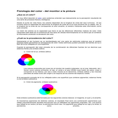 Fisiologia del color | DOC