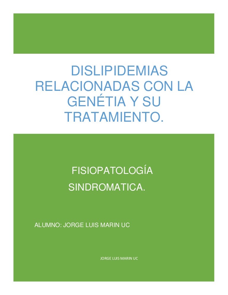 hiperlipidemia y diabetes fisiopatología y tratamiento