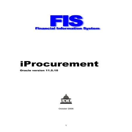 FIS Oracle iProcurement