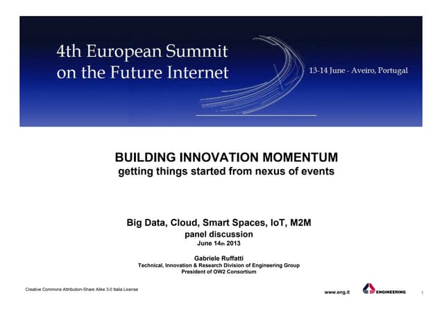Building innovation momentum, getting things started from nexus of events