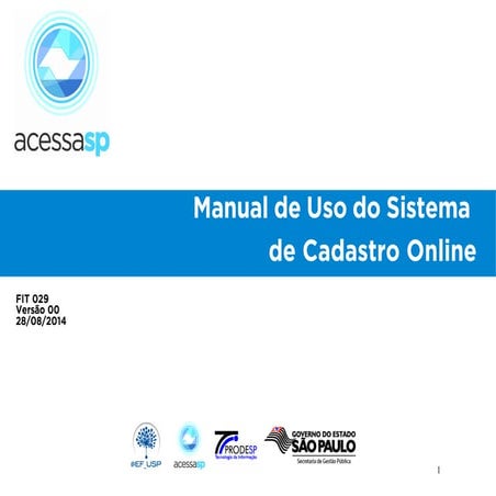 Manual de Cadastro Online 2015